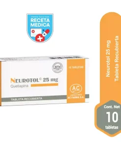 QUETIAPINA-NEUROTOL 25MG X 10 TABLETAS