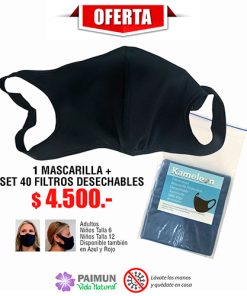 Pack Mascarilla de Tela + Bolsa de 40 Filtros